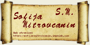 Sofija Mitrovčanin vizit kartica